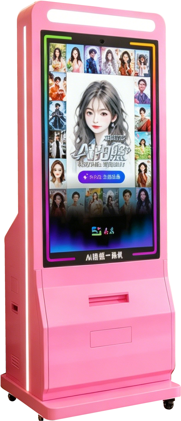 百变 AI 拍照一体机,透明底设备图
